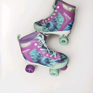 Roller Derby Roller Skates Girls Size 3-6 Adjustable Purple Splash